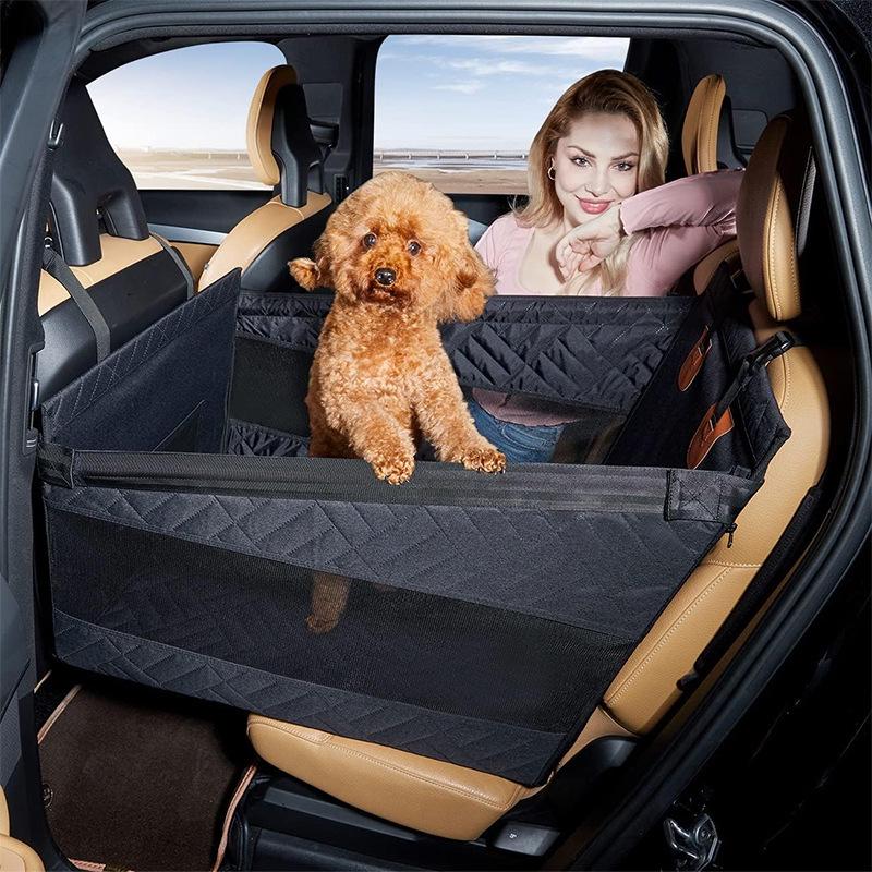 

Pet Car Seat Mat: Reinforced Waterproof & Dirt-proof Dog/Cat Basket with Mesh чорний