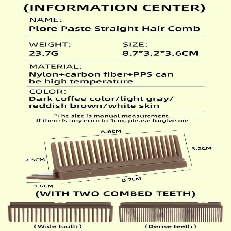 1pc Barber Straightening Comb Attaches To Flat Iron For Low And High Temperature Hair Straightner DIY Hair Styling Tool Travel