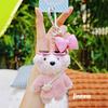 Keyring Plush Dog Wearing Clothes And Sunglasses Design For Backpack Gift Use