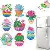 2D Acrylic DIY Diamond Art Fridge Magnet Kit Special-Shaped Drill Refrigerator Diamond Art Magnets for Adults Home Decor
