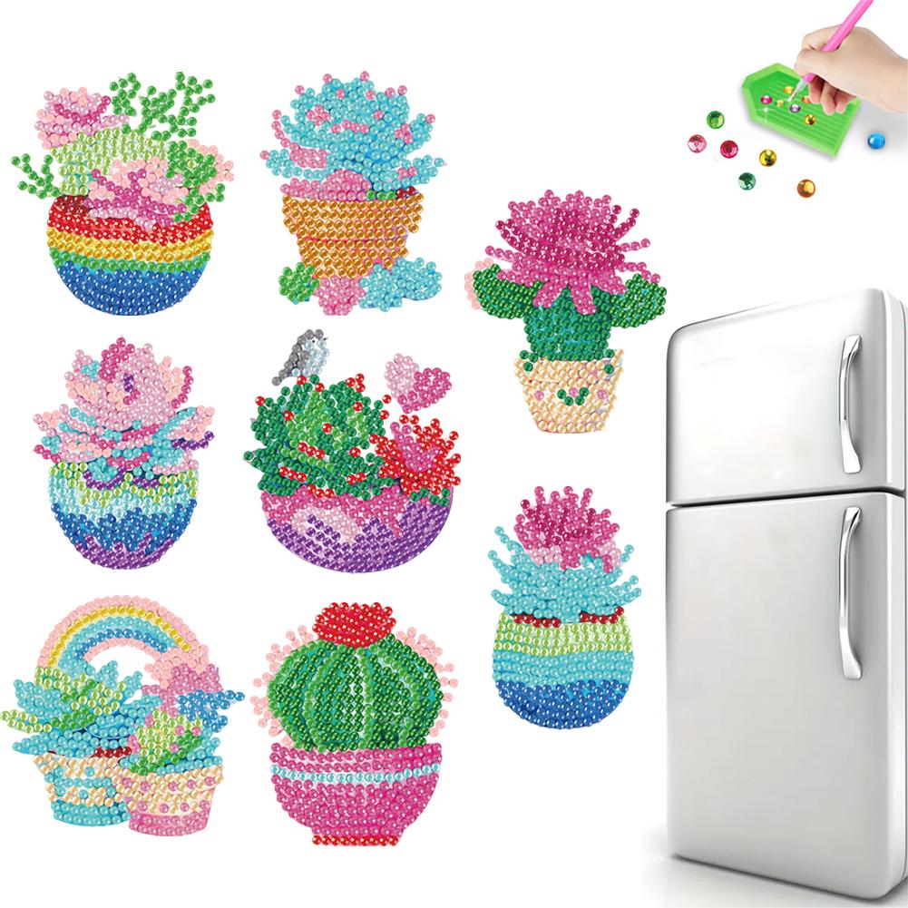 

2D Acrylic DIY Diamond Art Fridge Magnet Kit Special-Shaped Drill Refrigerator Diamond Art Magnets for Adults Home Decor