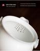Hand-Painted White Porcelain Teapot with Anti-Scalding Handle and Built-in Filter - Chinese Kung Fu Tea Set