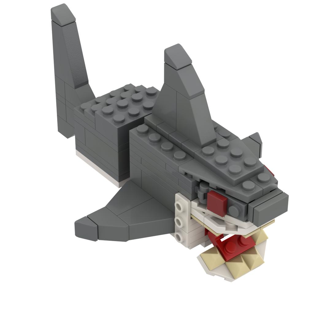 MOC Tier Feuersalamander Bausteine Sets Konstruktionsspielzeug Haifischmodell DIY Steine Weihnachten Geburtstagsgeschenke