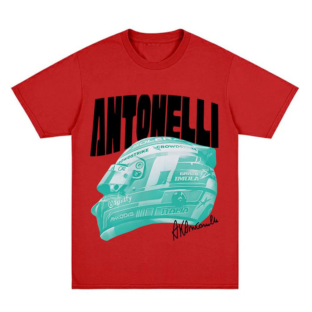 Kimi No.12 Antonelli Racing Driver T-shirt O-neck Summer Short Sleeve Mens Tshirts Unisex Streetwear Design Graphic Print Tees Anime Tops Band T-shirt