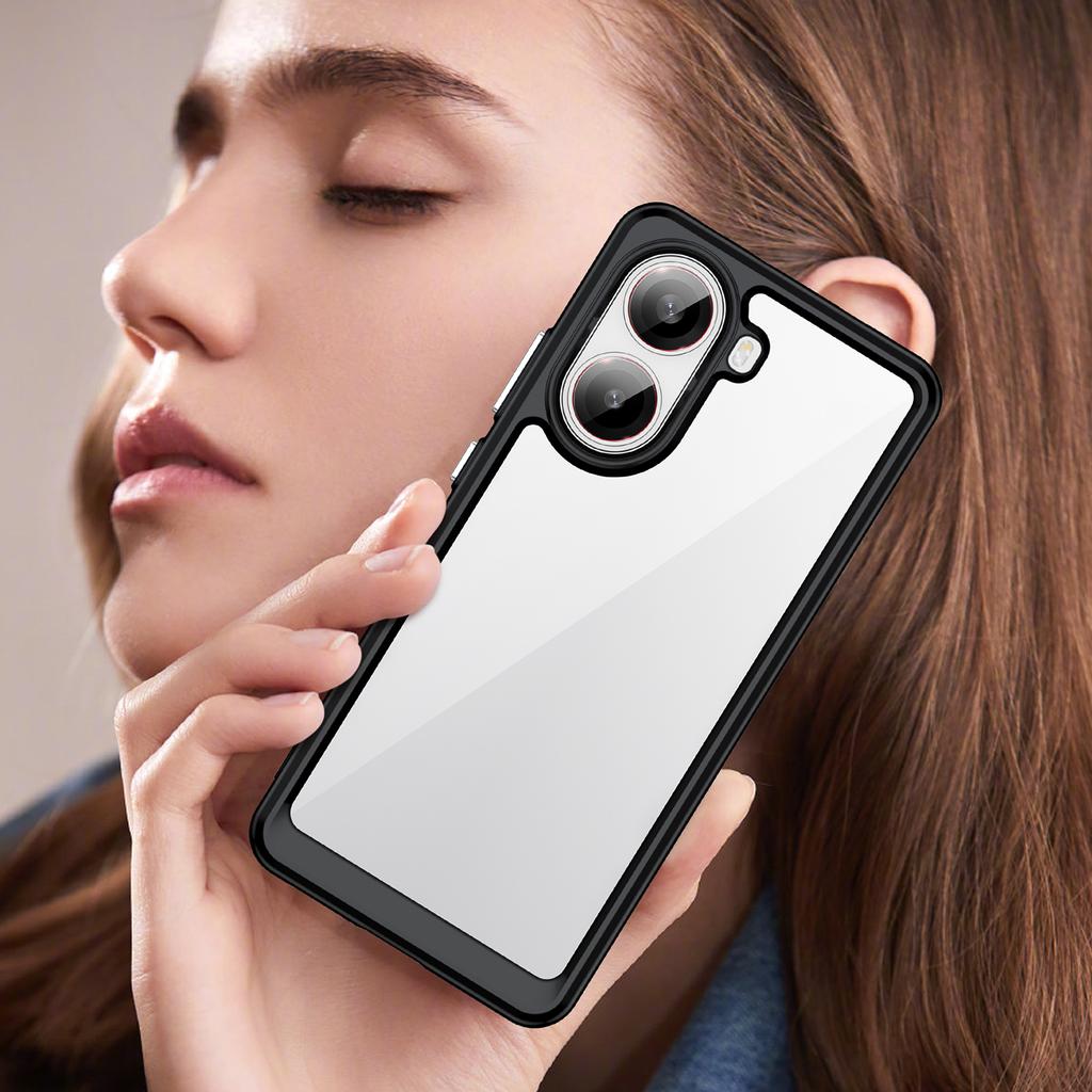 For Xiaomi Redmi Turbo 4 5G/Xiaomi Poco X7 Pro 5G Phone Case WANLONFENG XC Series TPU Acrylic Cover with Tempered Glass (Big Lens Hole)