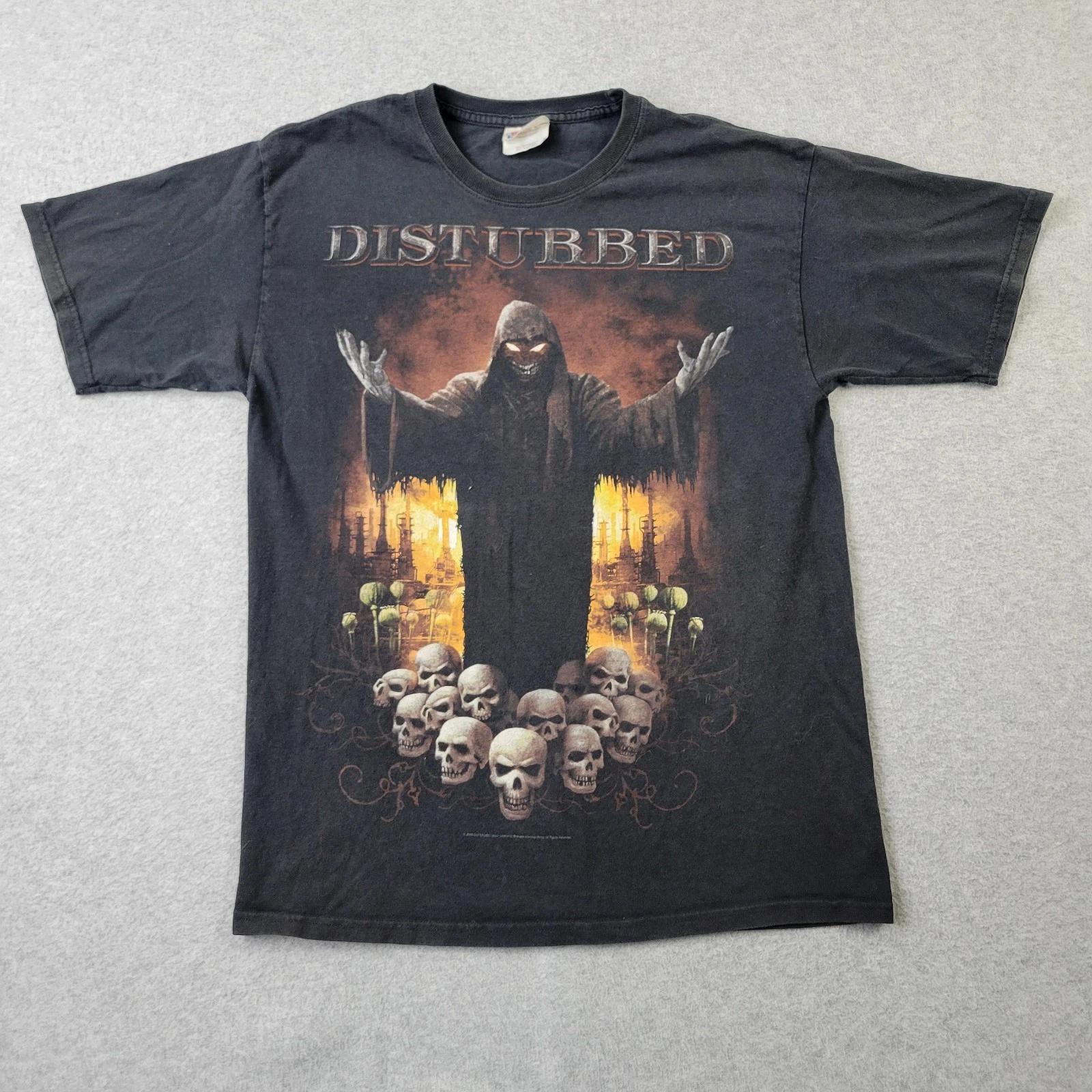 Disturbed Metal Band Shirt Mens Medium (38-40) VTG Demon Skulls Heavy Graphic L