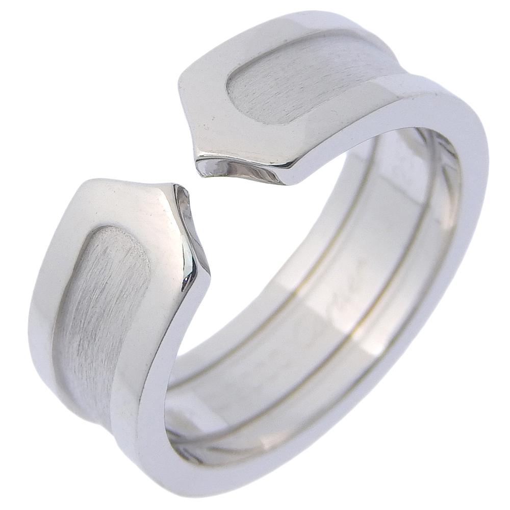 

CARTIER C2 Ring K18 white gold #5.8(US Size) 7.8g Women Used