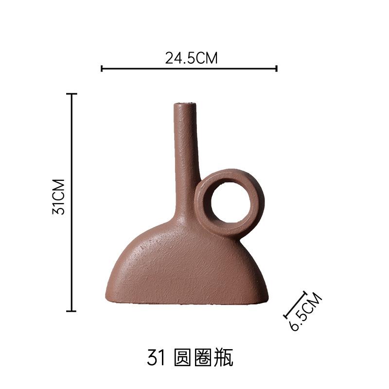 Retro New Chinese Ceramic Vase Decorations Ornaments Porcelain Vase with Flower Arrangement and Hydroponics in Porch TV Cabinet