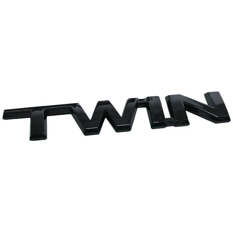 ABS Car Side Emblem Sticker Trunk Badge for Toyota TWIN TURBO Letter Hiace CHR Auris Rav4 Yaris Avensis Camry Harrier