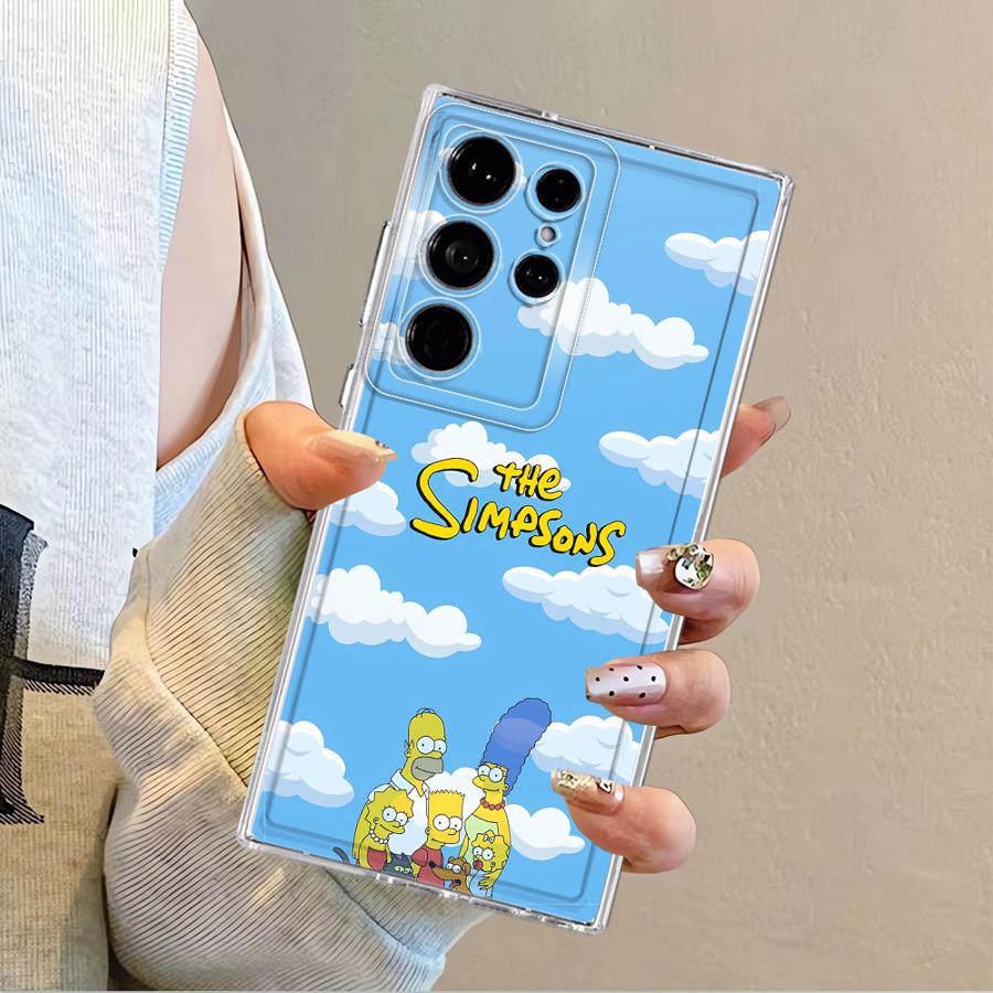 Case for Samsung Galaxy S26 S23 Ultra S22 FE S21 S25 Edge S20 Plus S24 Note 20 Ultra 10 Phone Cover The Simpsons Bart Homer