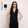 LANZHI 100% Wool Sleeveless V-Neck Vest