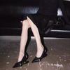 2026 New Mary Jane Shoes Special-Shaped Suspension Heel Pointed Toe High Heels Women's Four Seasons Non-Tired Foot Single Shoes