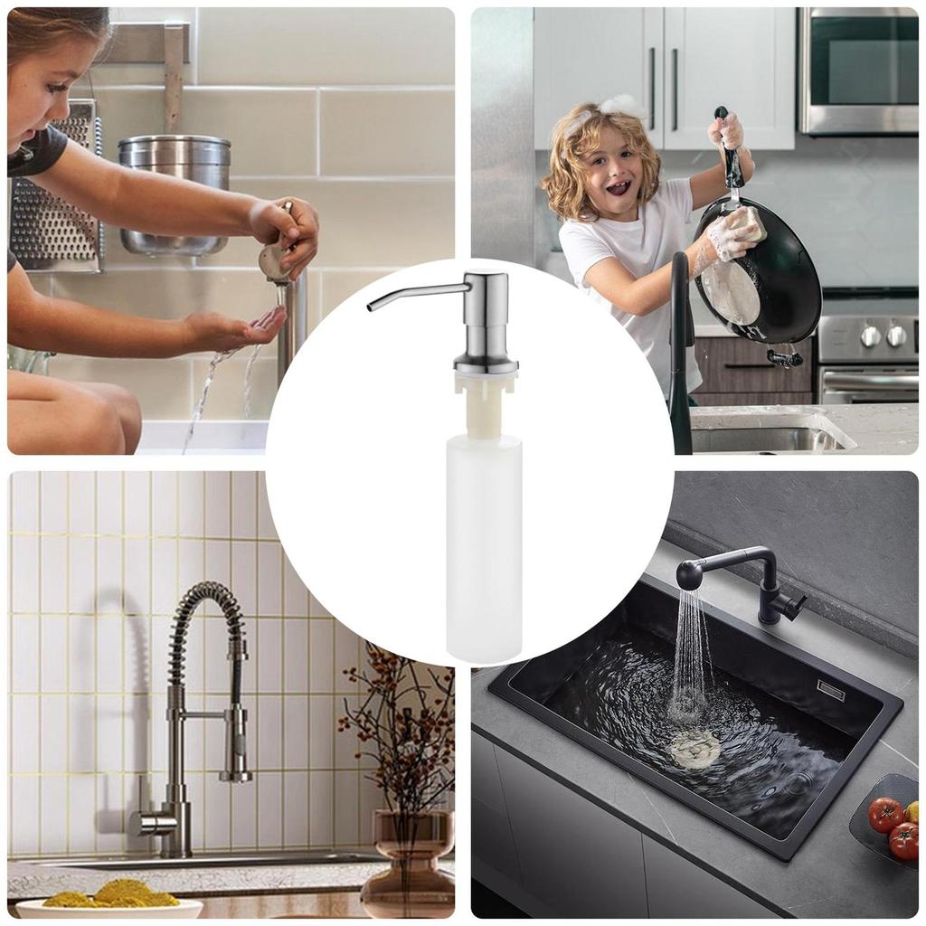 Sink Soap Dispenser  304 Stainless Steel Kitchen Sink Soap Dispenser Refillable Kitchen Sink Soap Dispenser Outlet Head Extender