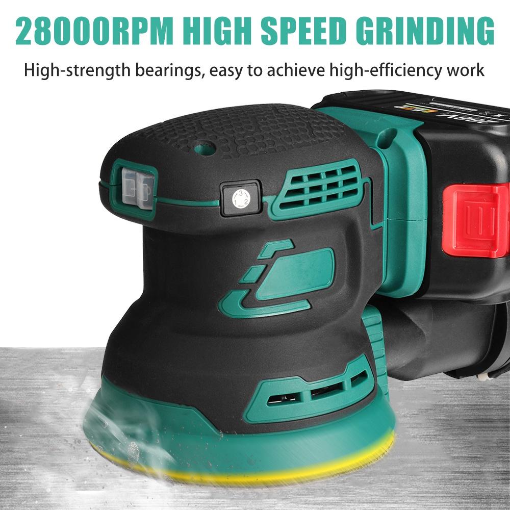 Wood Grinder Polishing Grinding Machine Cordless Rechargable Random Orbital Electric Sander With Sandpaper