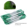 100pcs Half Green Artificial Grass Turf U Pins Metal Galvanised Pegs Staples Weed