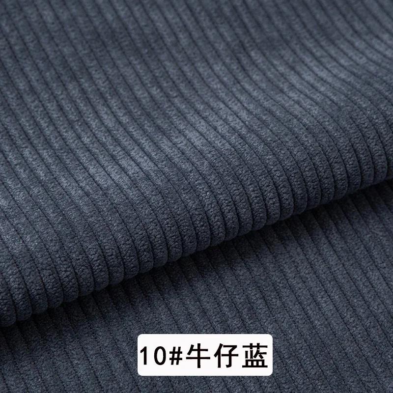 Corduroy Fabric Plain Medium Thick Strip Winter By The Meter for Clothes Bags Pant Shirts Sofa Sewing Soft Cloth Wearable Yellow