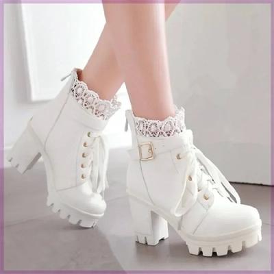 Fashion Women's Boots Fashion Women High Heels Hot-selling Short-tube Womens Boots Plus Velvet Large-size Shoes for Women Zapatos Mujer