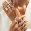 Ingemark 14Pcs/Set Punk Gold Color Irregular Open Rings for Women New Trend Vintage Geometric Knuckle Joint Ring Wedding Jewelry