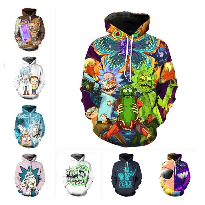 Cartoon And Rick 3d Print Casual Hoodies Women Men Sweatshirt New Pullover