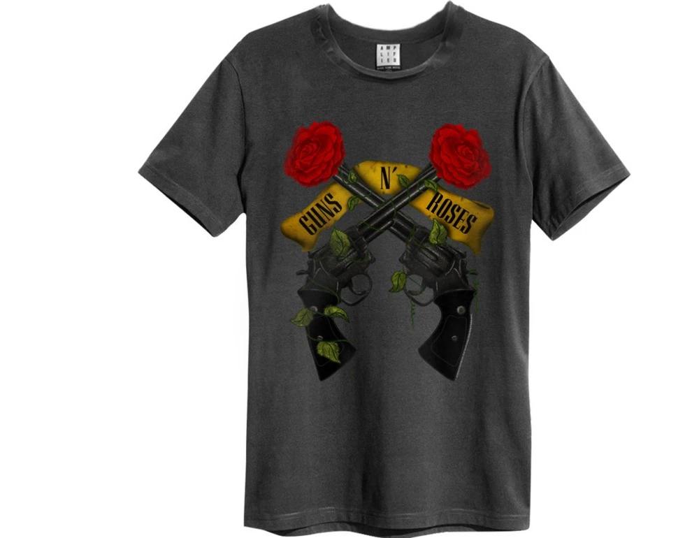 Amplified TShirt Guns N Roses Shooting Roses Black New S
