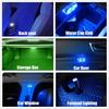 4PCS Wireless Car Interior LED Lights 7Colors USB Rechargeable Car LED Touch Light with 6 Super Bright LED Lamp Beads Car Interior Ambient Light