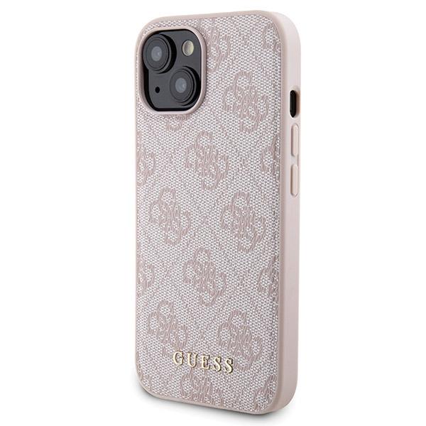 Set Guess Gubpm5P15S4Gemgp Iphone15 6.1 Hardcase + Powerbank 5000Mah Magsafe Różowy/Pink 4G Metal Logo