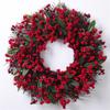 Christmas Wreath Decorations Red Berry Circle Garland for Holiday Wall Front Door Shop Decor