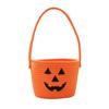 Geflochtener Korb Halloween Kürbis Design Aufbewahrungsbehälter Handgehaltener Organizer für saisonale Dekoration und Aufbewahrung kleiner Gegenstände