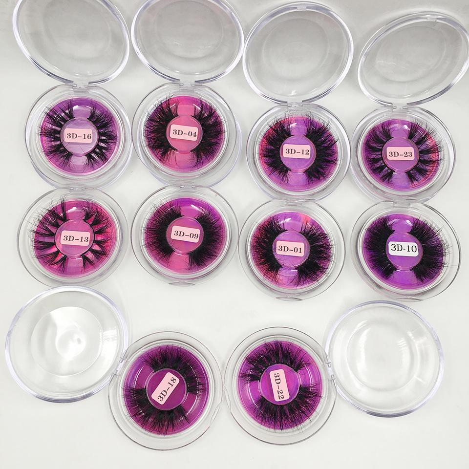 RED SIREN Mink Eyelashes 25mm Lashes 1 Pair Fluffy Messy 3D False Eyelashes Long Natural Lashes Wholesale Makeup Mink Lashes