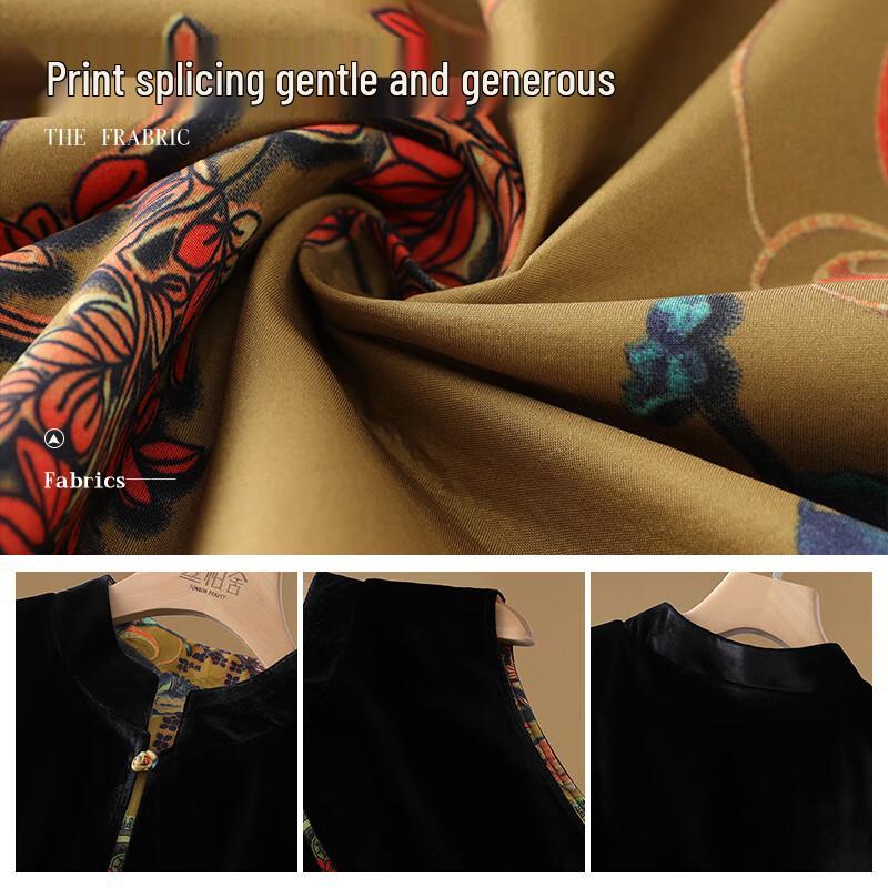 Women's New Chinese Style Floral Print Slim Fit Vest