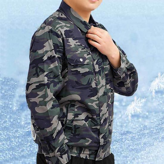 Air Conditioned Jacket Camouflage Cooling Men USB Long Sleeve Sun Protection Coat