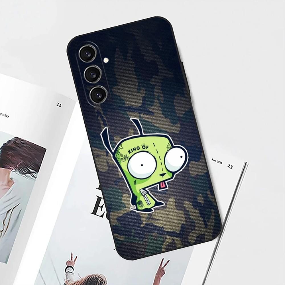 C-Cartoon I-Invader Zim Phone Case For Samsung S25,S24,S21,S22,S23,S30,Ultra,S20,Plus,Fe,Lite,Note,10 Black Soft Shell