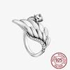Voguish Fashionable  Color Rings Sparkling Angel Wings Polished Open Heart Geometric Shapes Open Rings Women Anniversary