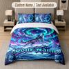 Wolf Fox Theme Custom Text Or Name 3Pcs Bedding Set 1 Flat Sheet & 2 Pillowcases Personalized Home Bedding