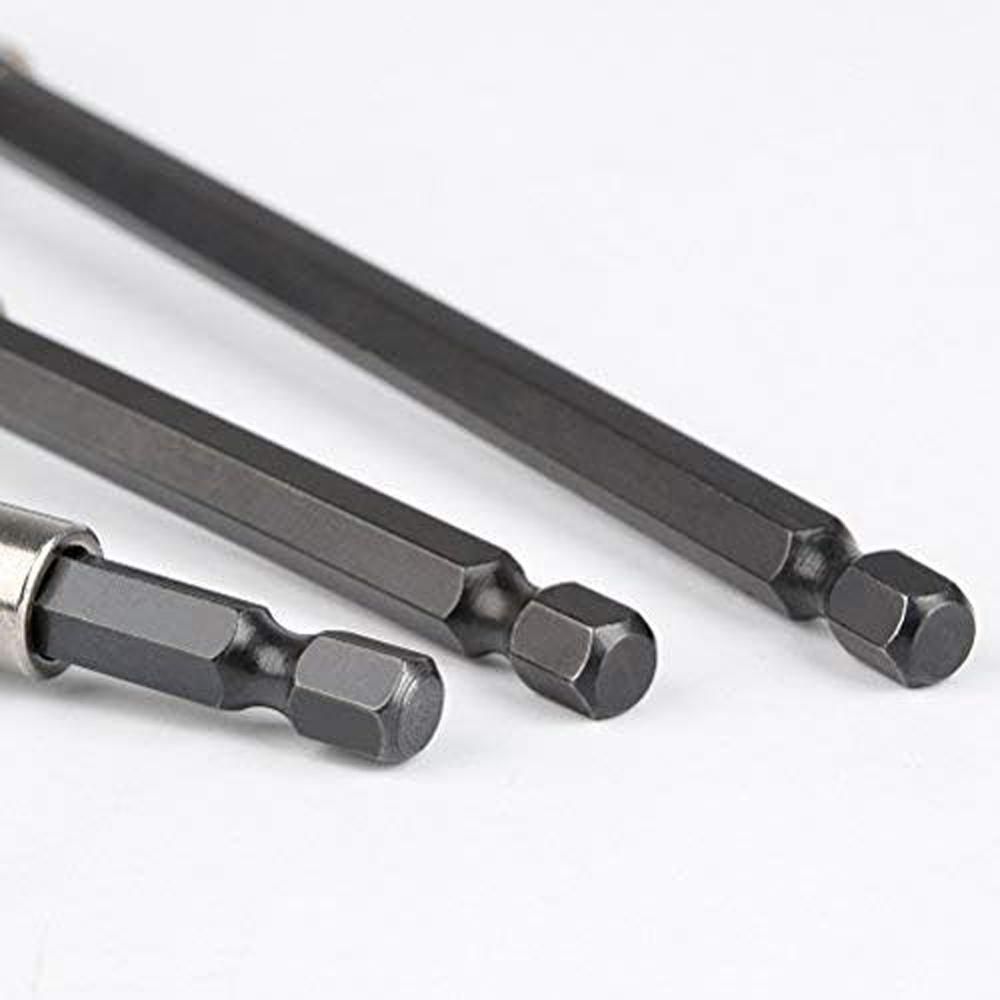 3Pcs Magnetic Extension Chuck Adapter 1/4 Inch Hex Shank Quick Release Bar Socket Screwdriver Bit Holder Set for Screws Nuts