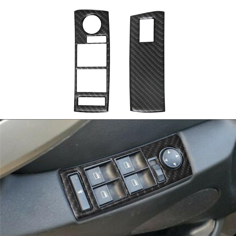 Carbon Fiber Car Center Console Air Conditioning CD Gear Control Panel Trim Cover Sticker For BMW X5 2000-2006 Car Accessories