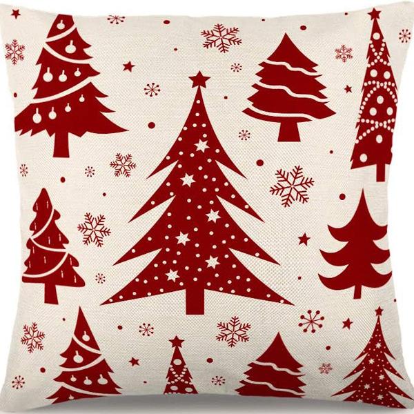 Neuer Weihnachts-Kissenbezug Elch Schneeflocken Festliche Dekoration Zuhause Sofa Wohnzimmer Kissen Kissen