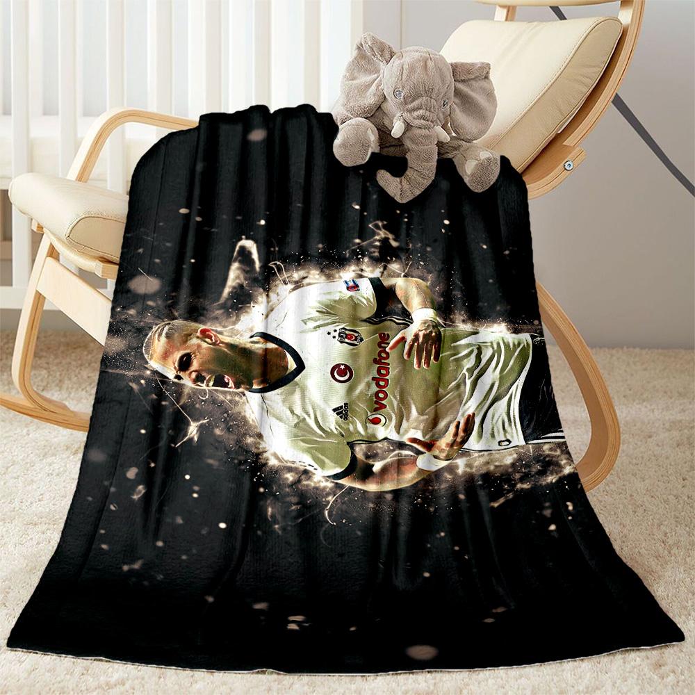 Soccer Player Action Blanket Soft & Cozy Suitable for Office Chair Office Seaside for All Occasions Modern Style Best Holiday Gift for Friends Family