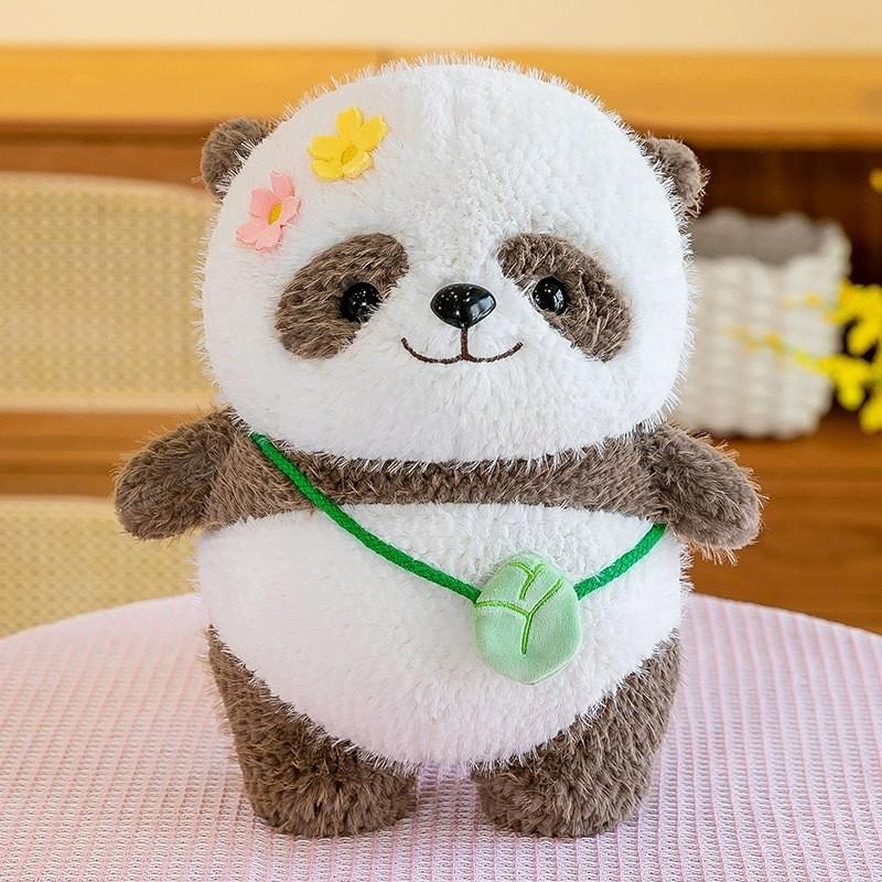 Orchid Cute Panda Doll Cartoon Big Panda Healing Series Bamboo Shoot Gift Bag