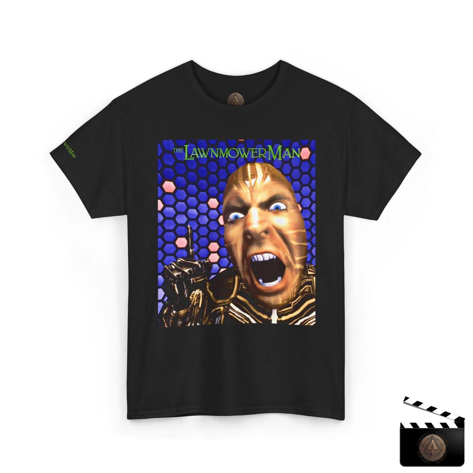 The Lawnmower Man T shirt, Jobe Cyberspace Tee, Retro 80s Sci-Fi Movie Shirt S