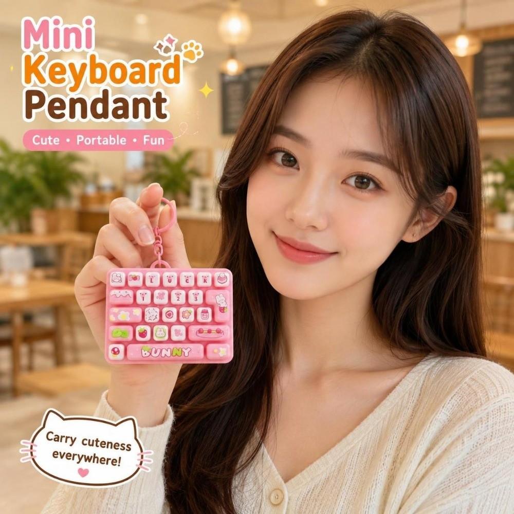 26 Key Decompression Button Toy Creative Style Keyboard Keychain Children Use