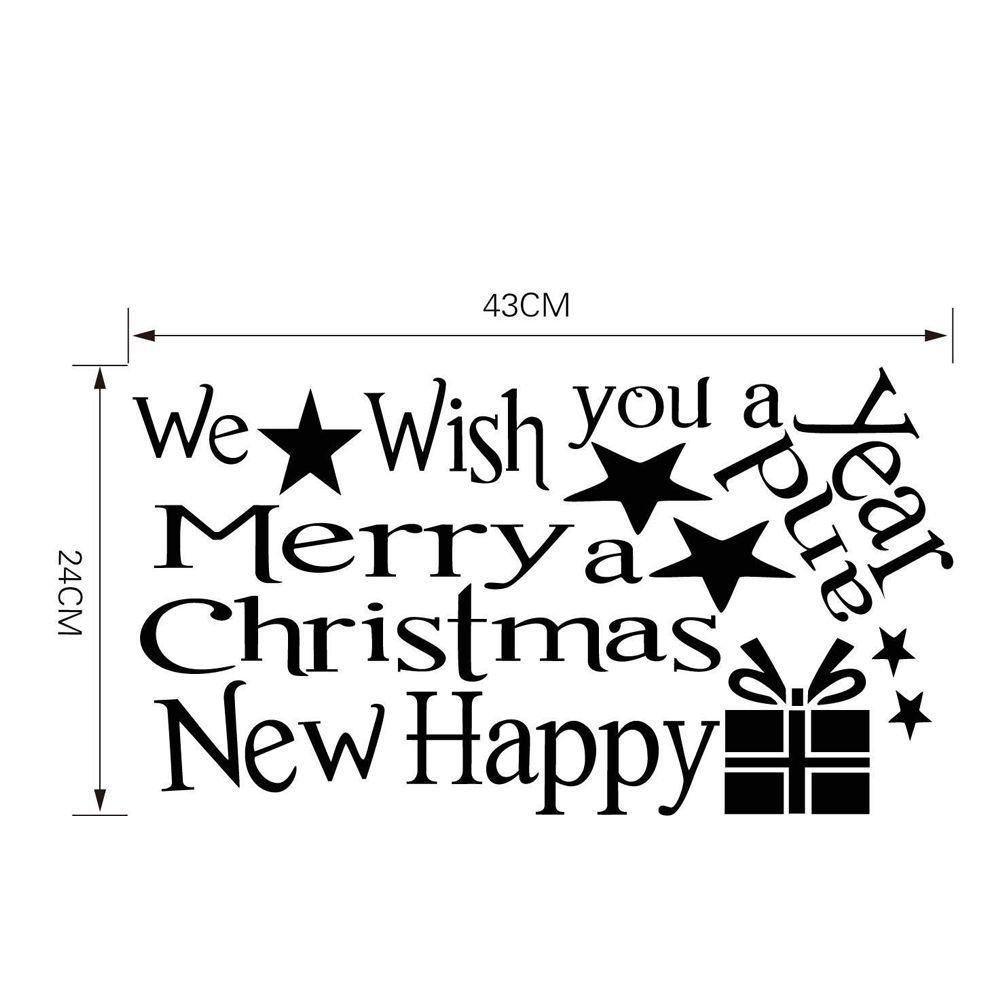 Art New Year Home Merry Christmas Xmas Tree Posters Window Decal Decor Wall Stickers