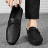 Mode Rutschfest Britischer Stil Flach Schlicht Herren Freizeitschuh Klassisch Original Rindsleder Retro Bequem Pu 2025 Trend Lederschuhe für Herren