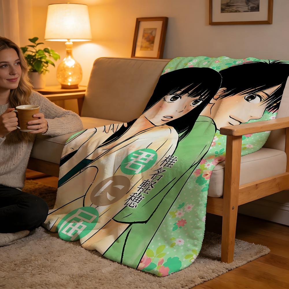 Throw High-Density Short Plush Blanket For Sofa Nap Air-Conditioned Room Soft Skin-Friendly Classic Comics Kimi Ni Todoke