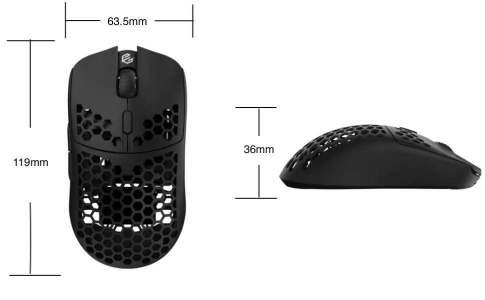 GWolves HTX ACE Gaming Mouse Wireless 36g Ultra Light Wireless Black