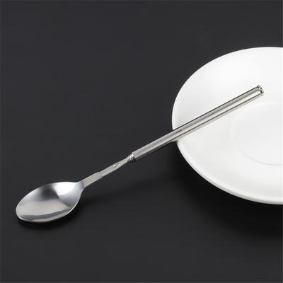 Stainless Steel Spoon, Telescopic Spoon, Soup Spoons for Daily Cooking Outdoor Picnic