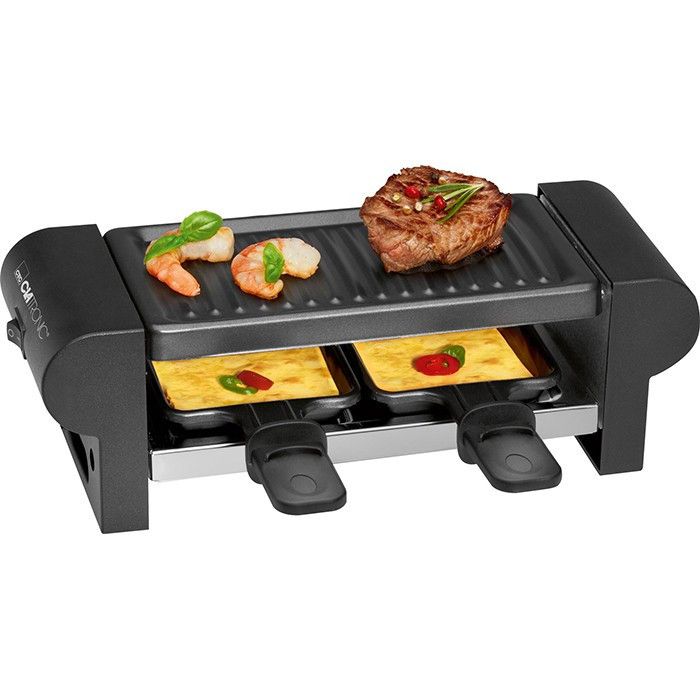 Raclette/grill - CLATRONIC - RG 3592 - 2 personnes - 350 Watt - Revêtement antiadhésif