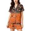 Women's 2-Piece Pajama Set with Short Sleeve Top and Shorts Soft Casual Loungewear for Holiday Sleepwear