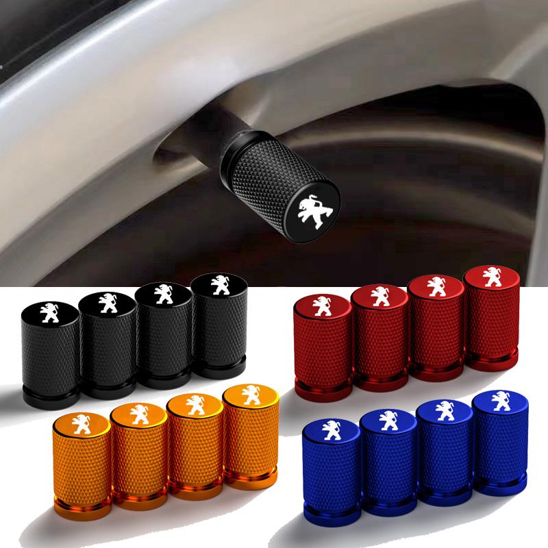 Car Wheel Badge Tire Stem Valve Caps Covers for Peugeot 3008 2008 307 s 308 207 208 508 408 4008 407 301 206 306 205 407 Rifter