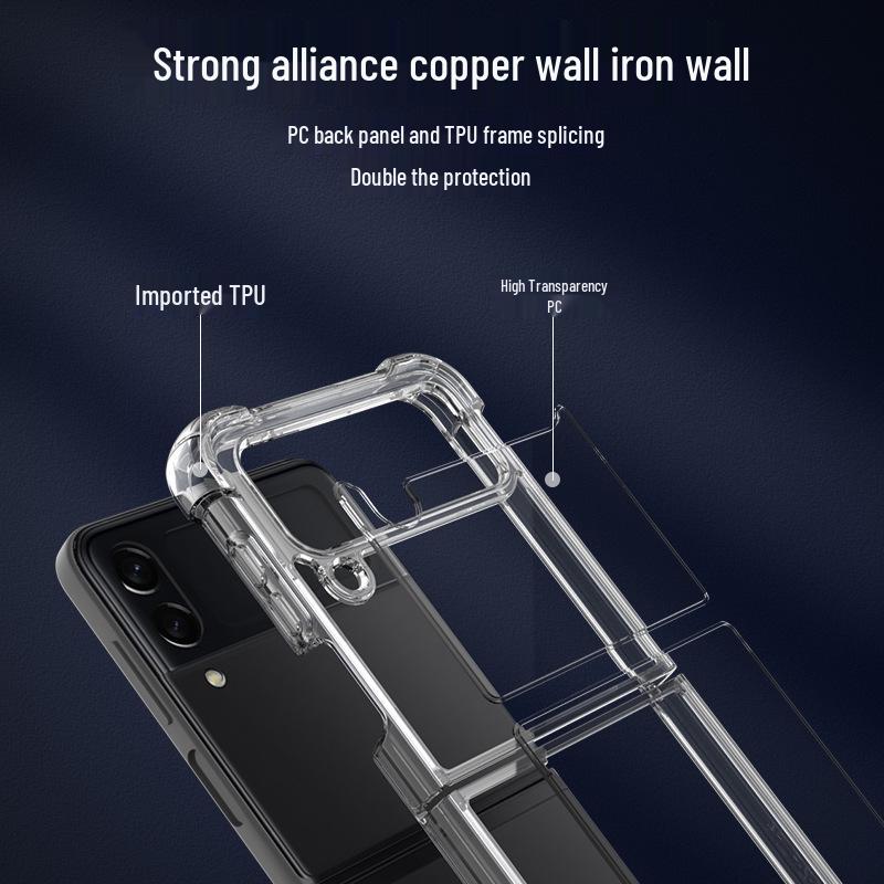 Samsung Z Flip Series Foldable Phone Transparent Drop-Proof Case